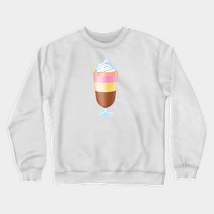 milkshake with whipped cream in a glass Crewneck Sweatshirt